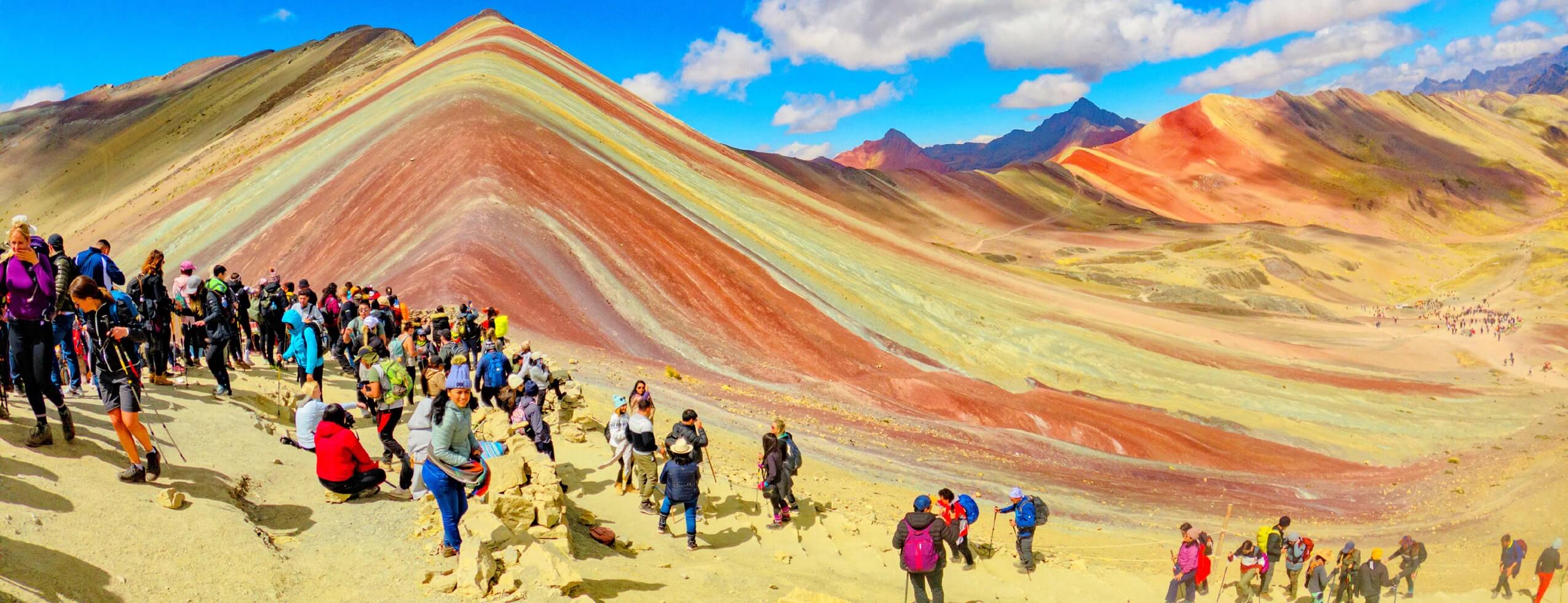 rainbow mountains of peru vinicunca, palcoyo, pallay punchu